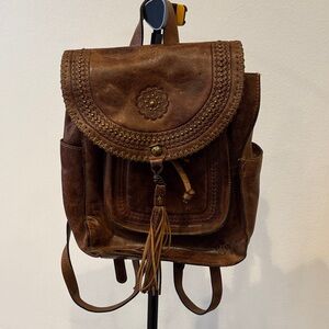 Patricia Nash was Brown Leather Backpack